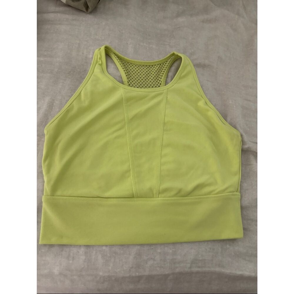 Nine West Medium Women’s bright Yellow High-Neck Sports Bralette 🍋